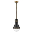 thumbnail image 1 of 1 Light Small Pendant In Traditional-Transitional Style 9 Inches Wide By 15.5 Inches High-Black Finish Hinkley Lighting 39057Bk, 1 of 10