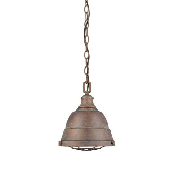 1 Light Small Pendant in Traditional Style 11 inches High By 9.25 inches Wide-Copper Patina Finish Bailey Street Home 170-Bel-1802660