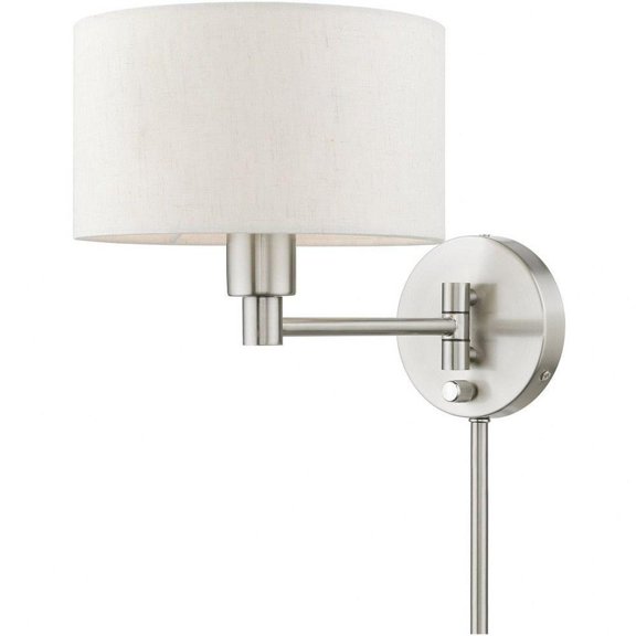 1 Light Swing Arm Wall Sconce in Refinedmodern Style-9.75 inches Tall and 9 inches Wide-Brushed Nickel Finish Bailey Street Home 218-Bel-4828649