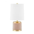 thumbnail image 1 of 1 Light Table Lamp-16 Inches Tall And 8 Inches Wide-Aged Brass/Blush Combo Finish Mitzi Hl561201-Agb/Blsh, 1 of 1