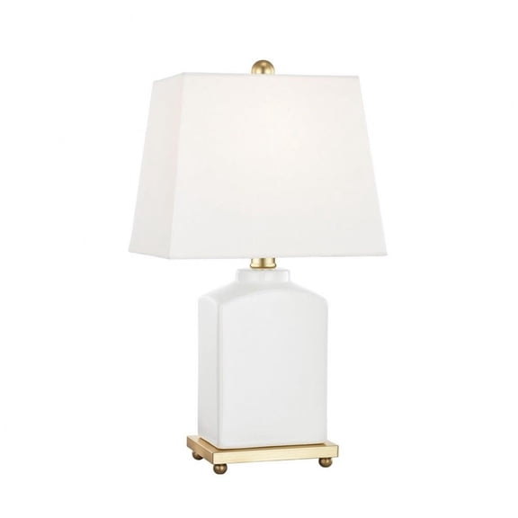 1 Light Table Lamp-Cloud/Aged Brass Finish Bailey Street Home 735-Bel-4568717