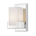 thumbnail image 1 of 1920-1S-CH-LED-Z-Lite-Peak - 8W 1 LED Bath Vanity in Fusion Style - 4.5 Inches Wide by 8.75 Inches High-Chrome Finish, 1 of 1