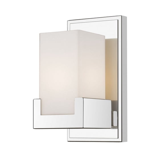 1920-1S-CH-LED-Z-Lite-Peak - 8W 1 LED Bath Vanity in Fusion Style - 4.5 Inches Wide by 8.75 Inches High-Chrome Finish