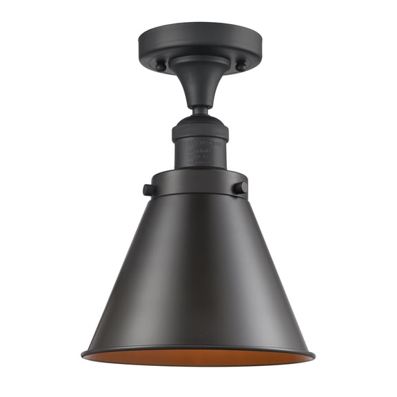 1 Light Vintage Dimmable Led Semi-Flush Mount