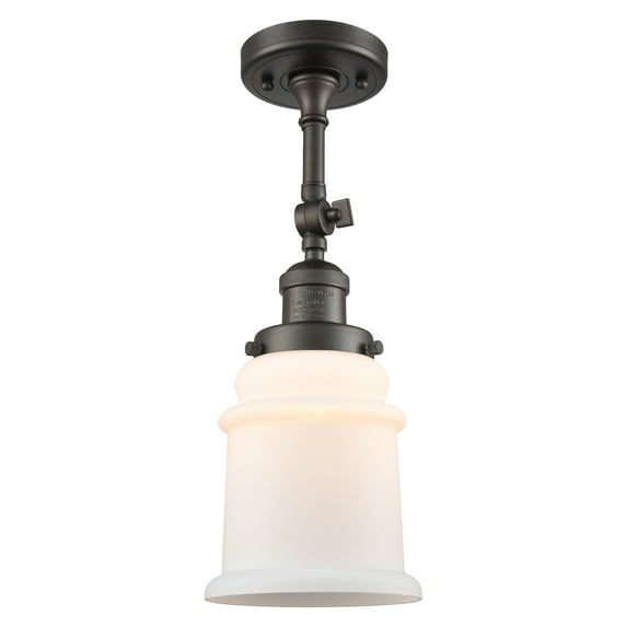 1 Light Vintage Dimmable Led Semi-Flush Mount