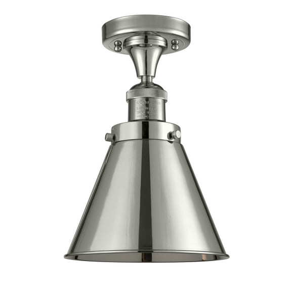 1 Light Vintage Dimmable Led Semi-Flush Mount