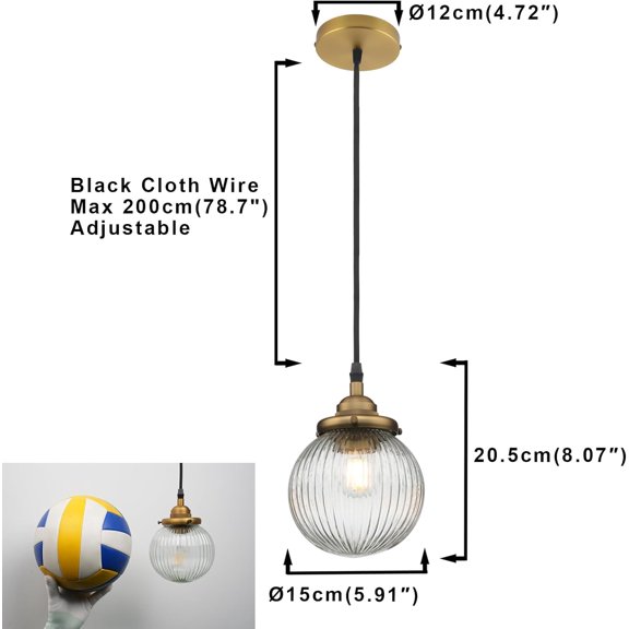 1-Light Vintage Kitchen Hanging Pendant Light Fixture