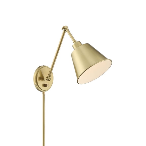 MIT-A8020-AG Crystorama Lighting Mitchell - 1 Light Wall Mount-Aged Brass Finish