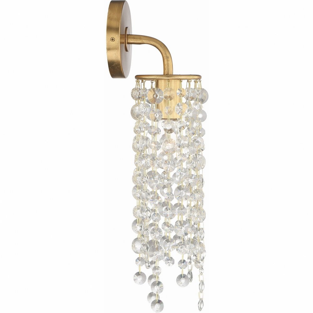 Gabrielle Antique Gold Crystal Wall Sconce