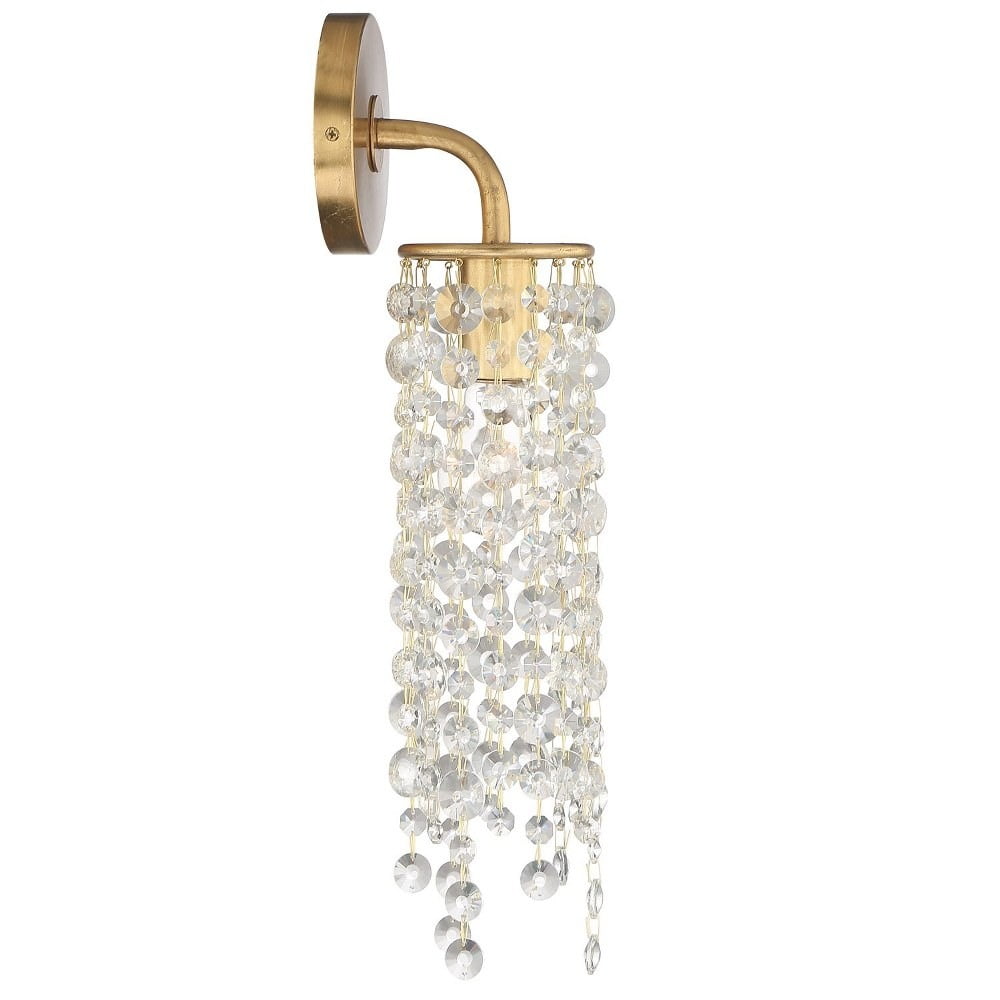 Gabrielle Antique Gold Crystal Wall Sconce
