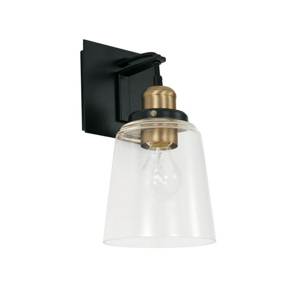 1 Light Wall Sconce-Aged Brass, Black Finish Capital Lighting 3711Ab-135