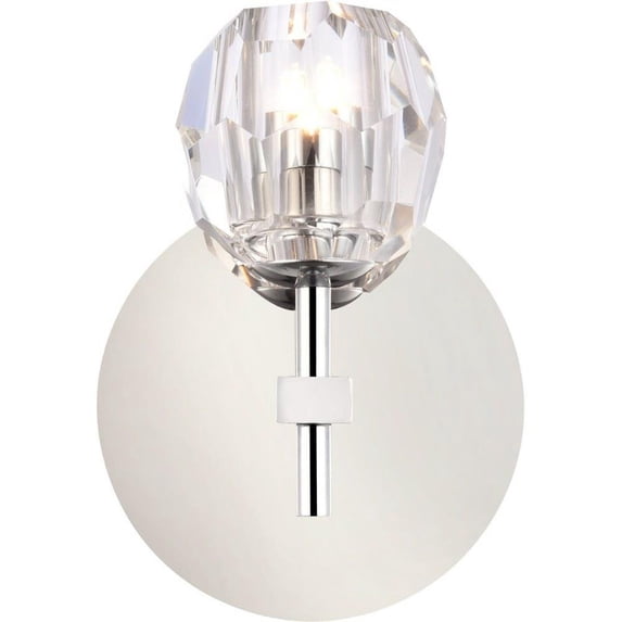1 Light Wall Sconce-Chrome Finish-Royal Cut Crystal Type Bailey Street Home 390-Bel-4363554