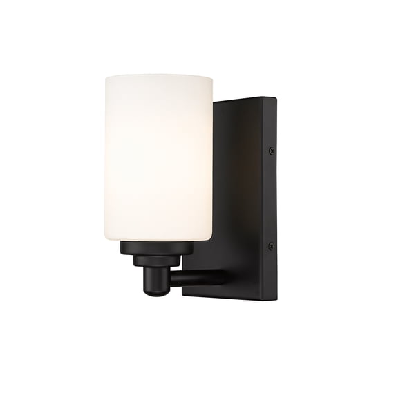1 Light Wall Sconce Frame Finish Matte Black