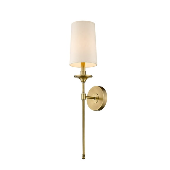 1 Light Wall Sconce Frame Finish Rubbed Brass