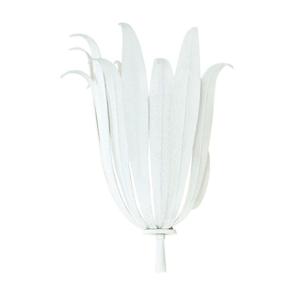 Eden Textured White Botanically Inspired Wall Sconce