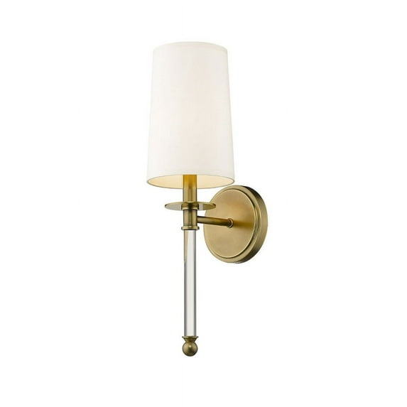 1 Light Wall Sconce In Classical Style 5.5 Inches Wide By 19.5 Inches High-Rubbed Brass Finish Z-Lite 808-1S-Rb