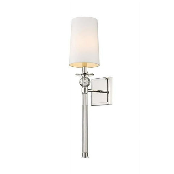 1 Light Wall Sconce In Classical Style 5.5 Inches Wide By 24.5 Inches High-Polished Nickel Finish Z-Lite 805-1S-Pn