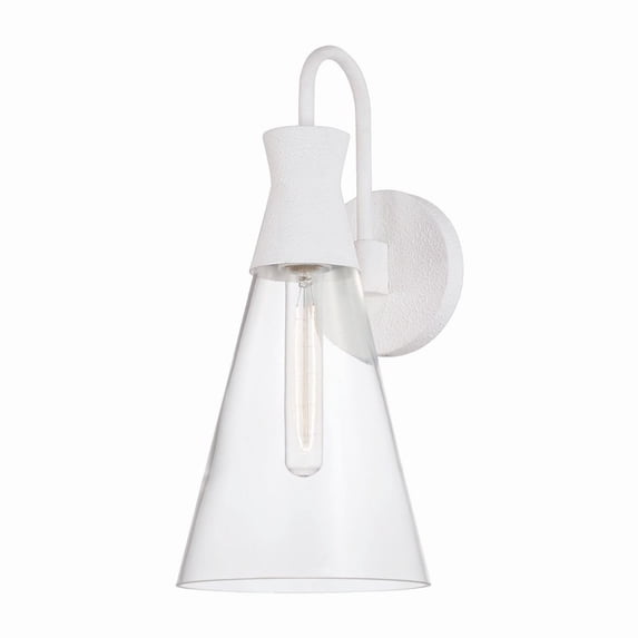 1 Light Wall Sconce In Contemporary Style-16.25 Inches Tall And 7.25 Inches Wide-Textured White Finish Capital Lighting 650311Xw
