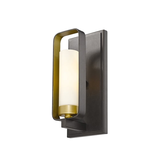 1 Light Wall Sconce In Fusion Style 4.5 Inches Wide By 10.25 Inches High-Bronze Gold Finish Z-Lite 6000-1S-Bzgd