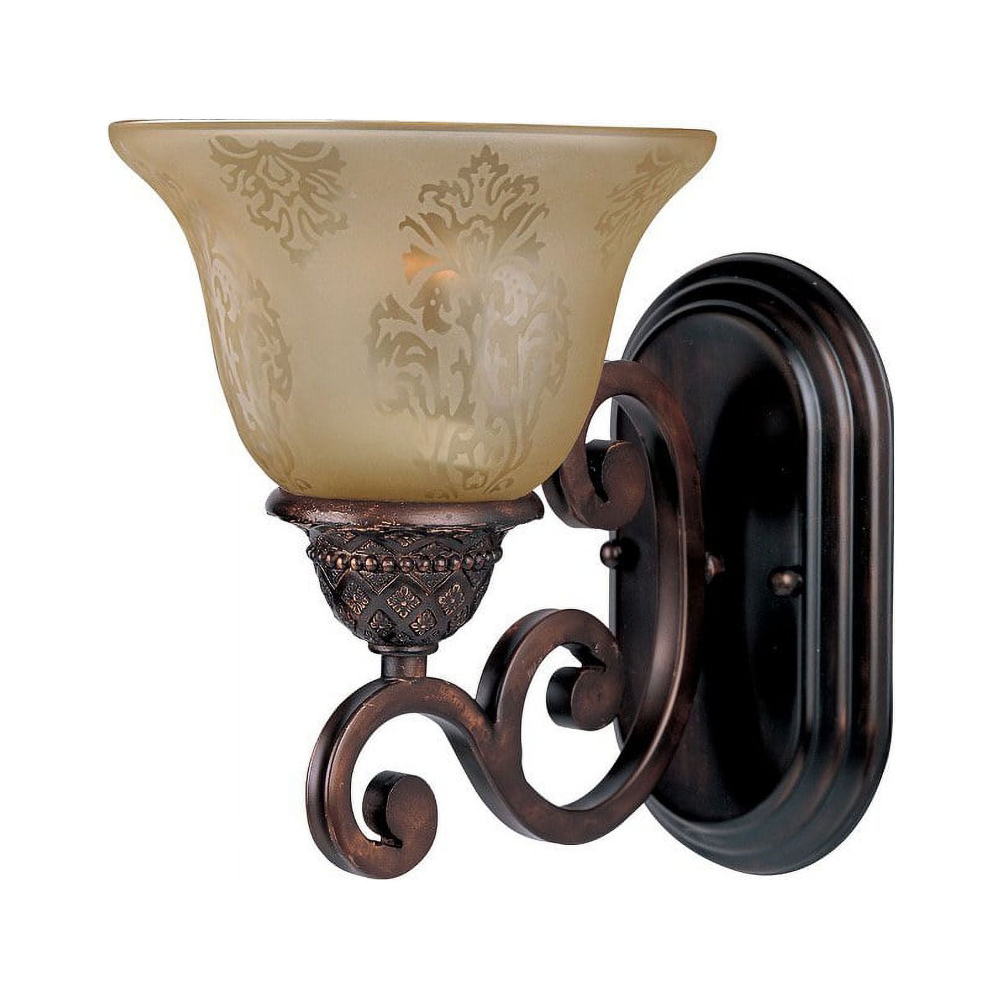 Oil Rubbed Bronze Glass Shade Wall Sconce