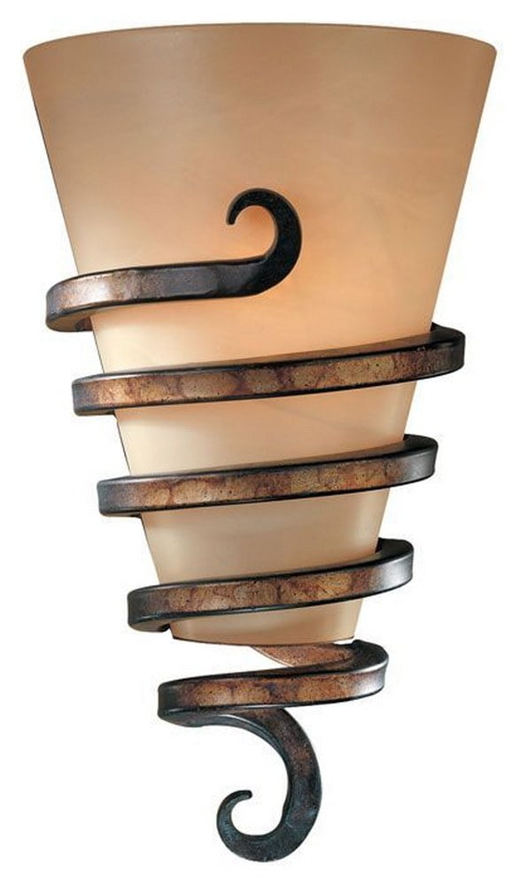 Tofino Bronze 15" Wall Sconce with Marble Glass Shade