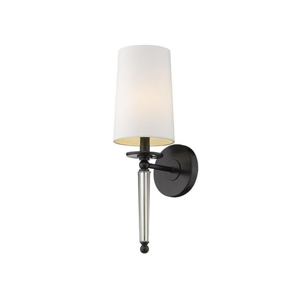 1 Light Wall Sconce in Classical Style 5.5 inches Wide By 19 inches High-Matte Black Finish Bailey Street Home 372-Bel-4185749