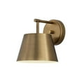 thumbnail image 1 of 1 Light Wall Sconce in Industrial Style-8.5 inches Tall and 8 inches Wide-Rubbed Brass  Finish Bailey Street Home 372-Bel-5172122, 1 of 1