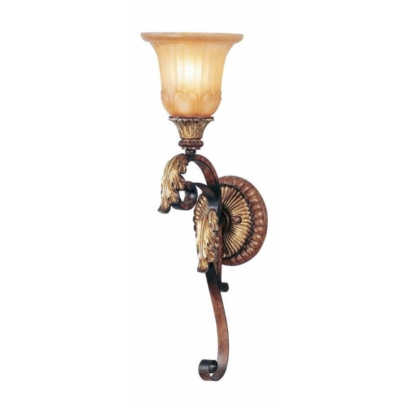 1 Light Wall Sconce in Mediterranean Style 6.25 inches Wide By 21.5 inches High Bailey Street Home 218-Bel-732971