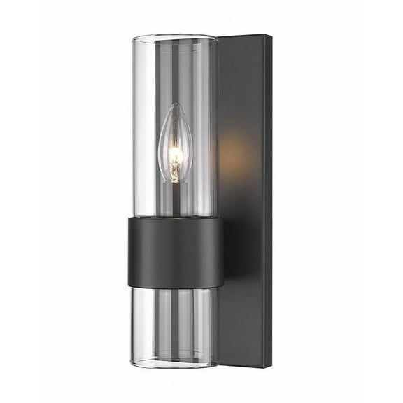 1 Light Wall Sconce in Modern Style-12 inches Tall and 4.75 inches Wide-Matte Black Finish Bailey Street Home 372-Bel-4973441