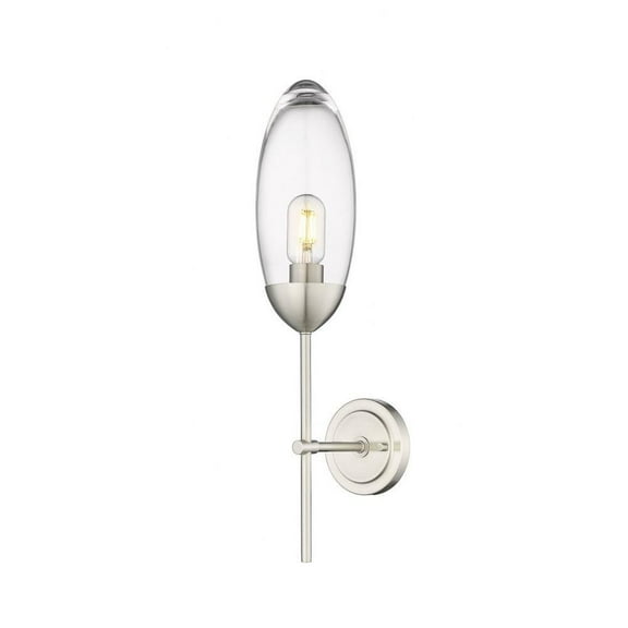 1 Light Wall Sconce in Modern Style-21.5 inches Tall and 4.5 inches Wide-Brushed Nickel Finish Bailey Street Home 372-Bel-4961784