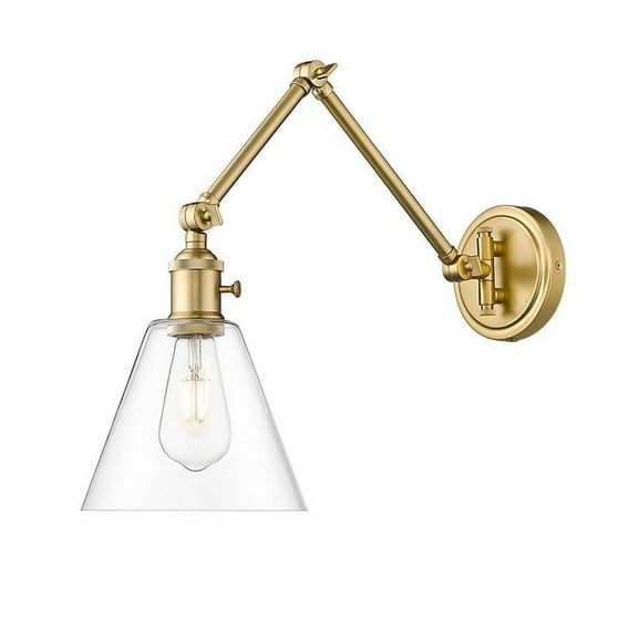 1 Light Wall Sconce in Modern Style-7.75 inches Tall and 7.75 inches Wide-Modern Gold Finish Bailey Street Home 372-Bel-5172133