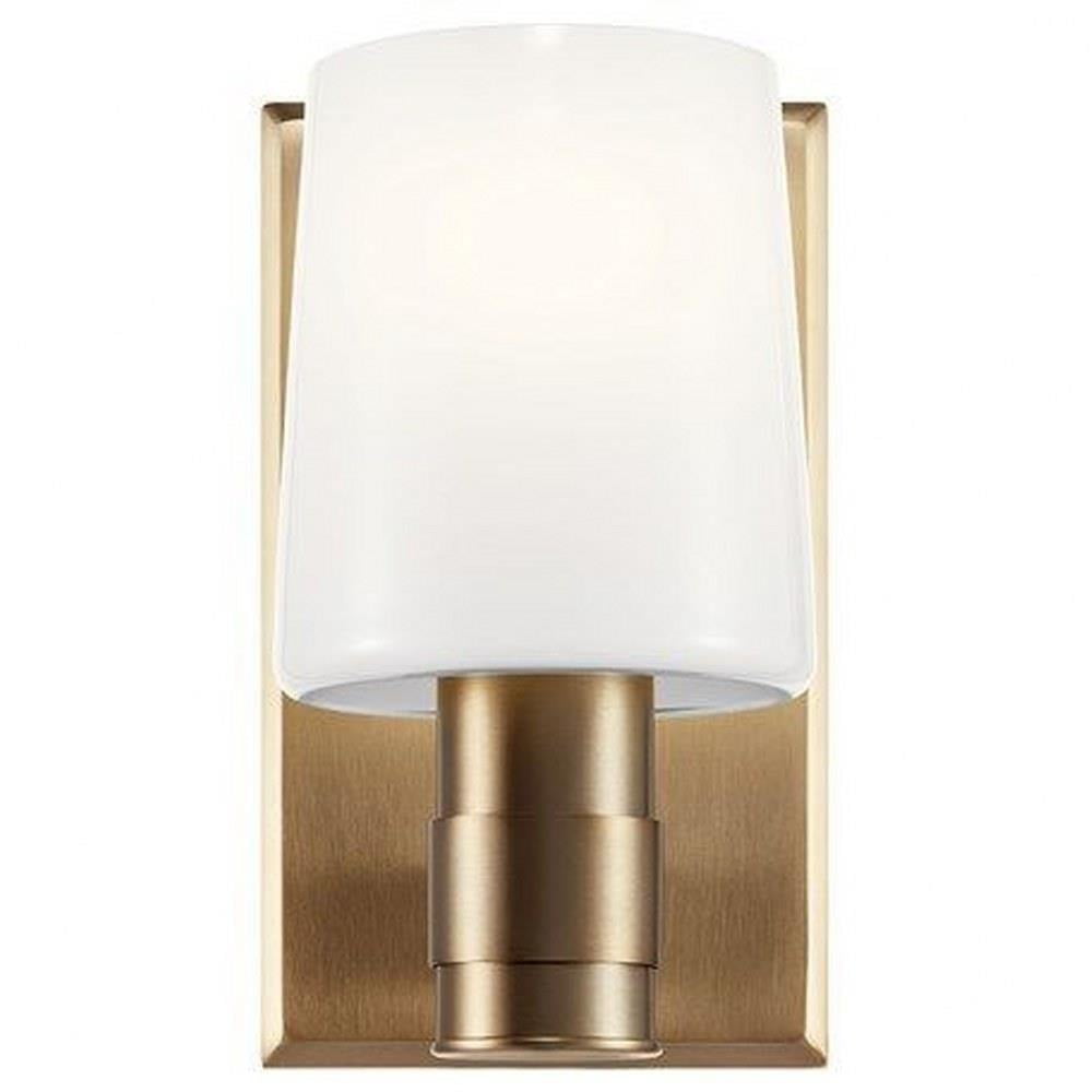 Champagne Bronze Opal Glass Dimmable Vanity Sconce