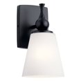 thumbnail image 1 of 1 Light Wall Sconce in Soft Contemporary Style-10.5 inches Tall and 6 inches Wide-Black Finish Bailey Street Home 147-Bel-4436045, 1 of 7