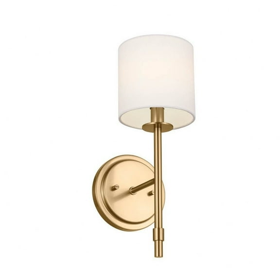 1 Light Wall Sconce in Traditional Style-14 inches Tall and 5.25 inches Wide-Brushed Natural Brass Finish Bailey Street Home 147-Bel-4965491