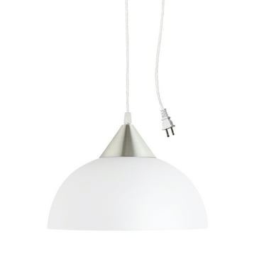 1-Light White Plug-In Pendant Lighting