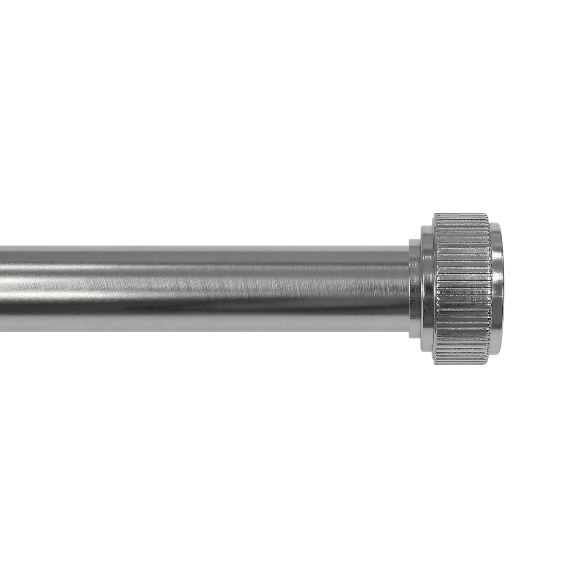 1" Lined Cap Rod Brushed Nickel 50"-144"