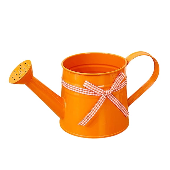1 Liter Colored Tinplate Watering Can Gardening Tool, Metal Waterer for Indoor Outdoor Flowers Lawn, Garden Watering Accessories Patio Decor Home Improvement Supplies