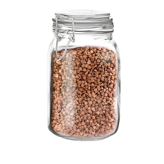 1 Liter Glass Mason Jars with Airtight Lids for Food Storage and Organization