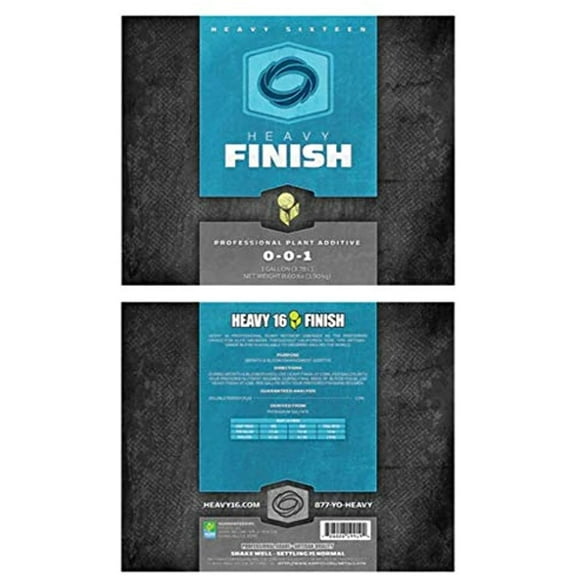 1 Liter - Heavy Finish - Grow and Bloom Enhancement Additive - Flushing Agent - FINISH1L