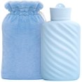 1 Liter Microwaveable Silicone Hot Water Bottle with Cover, Silicone