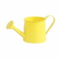 thumbnail image 1 of 1 Litter Watering Can Gardening Tools Accessories - Small Metal Watering Can for Outdoor and Indoor Plants, Spring Iron Sprinkling Can for Patio Flowers Lawn Garden, Yellow, 11.61 inch, 1 of 4