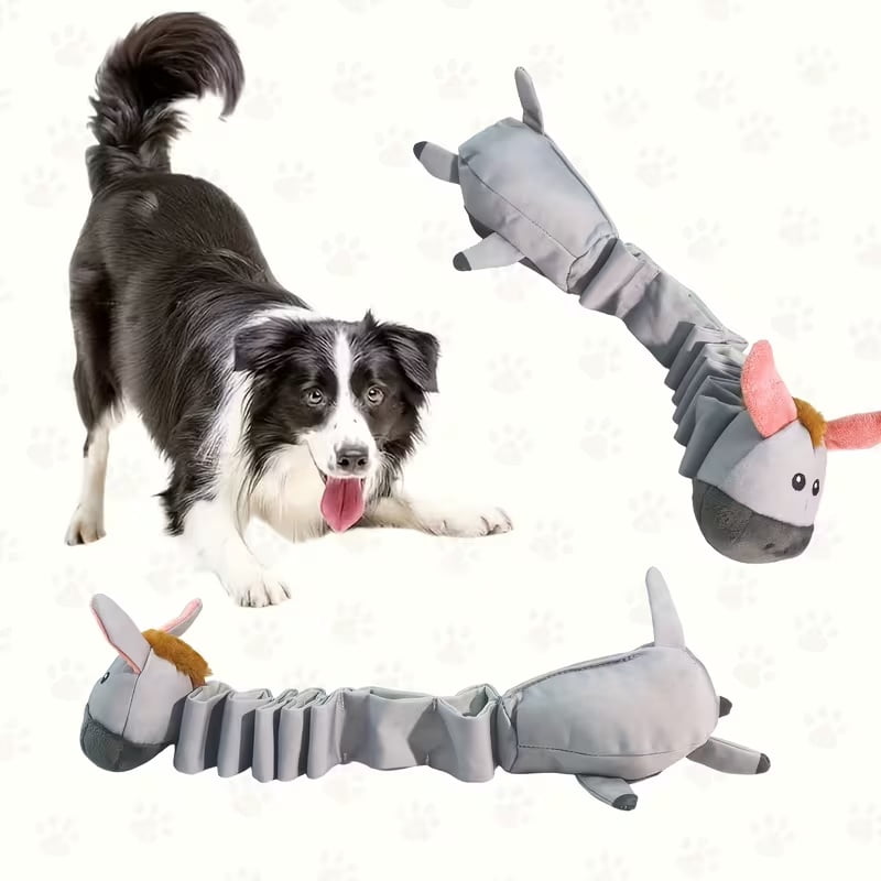 1 Long Neck Donkey, Squeaky Plush Puppy Toy, Interactive Tug of War Dog Toy, Plush Toy for Teething Puppies, Suitable for Indoor and Outdoor Play