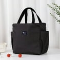 thumbnail image 1 of 1* Lunch Bag Aluminum Foil Thickened Bento Bag Cloth Lunch Box Bag Work with Food Utensils Lunch Packaging Bag, 1 of 8