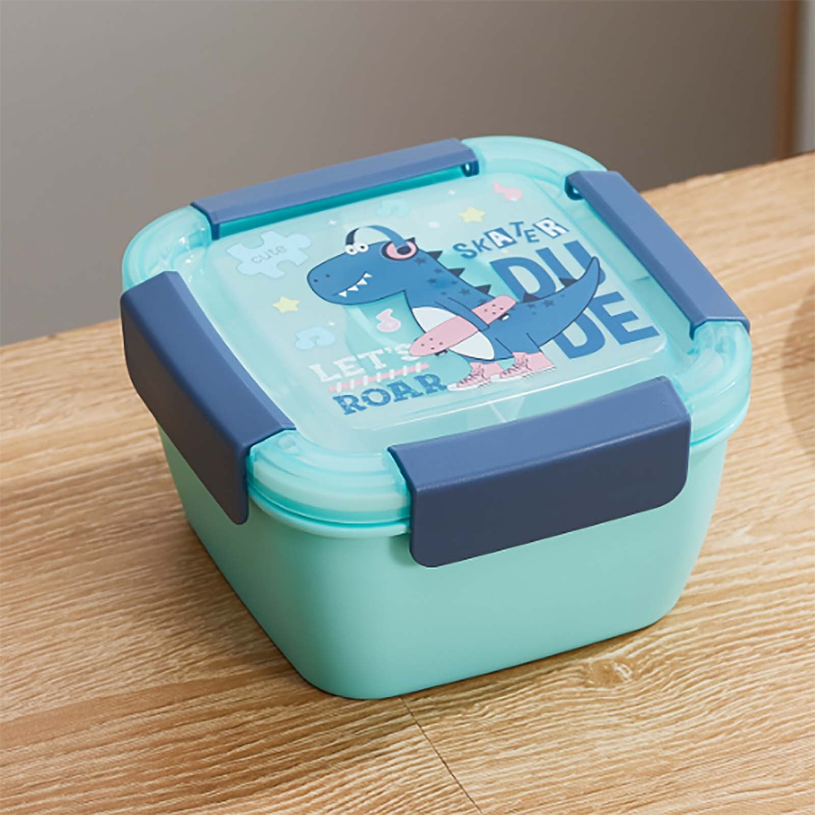 1*Lunch Box, Salad Container Large Salad Bowl 4 Compartment Salad Lunch