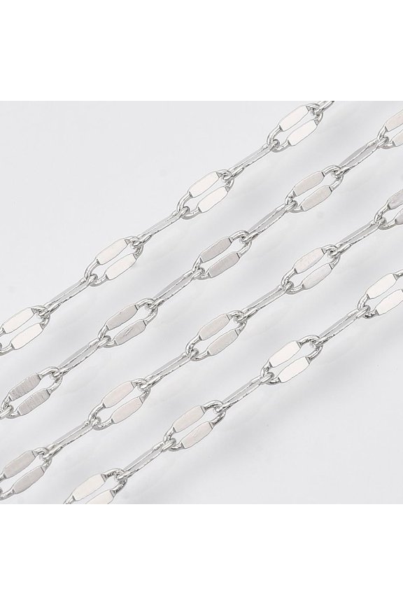 1 M Brass Dapped Chains Cable Chains Soldered Flat Oval Unfinished Chain Set Fashion Stacking Jewelry Chain DIY