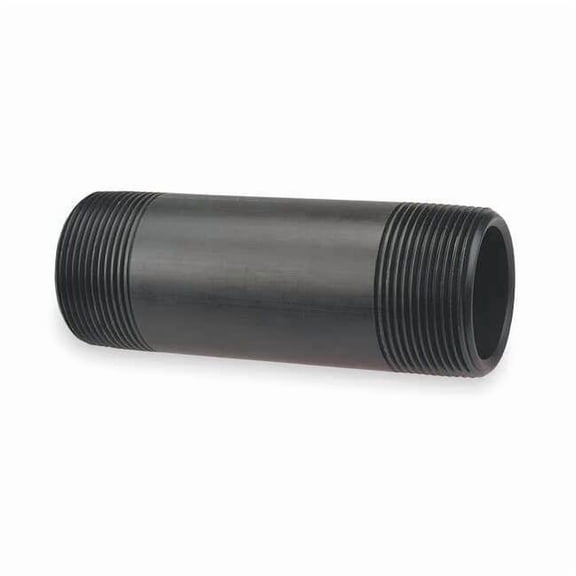 1" MNPT x 6" TBE Kynar(R) Pipe Nipple Sch 80 6529 1x6