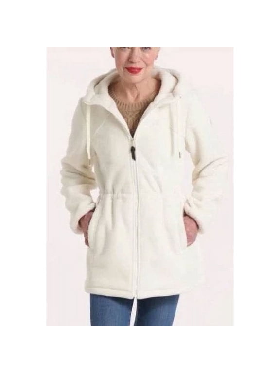 Expedition Bonded Fleece Coat Jacket (White, Large)