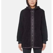 1 Madison Expedition New Womens Size Medium Black Hooded Fuzzy Jacket Coat