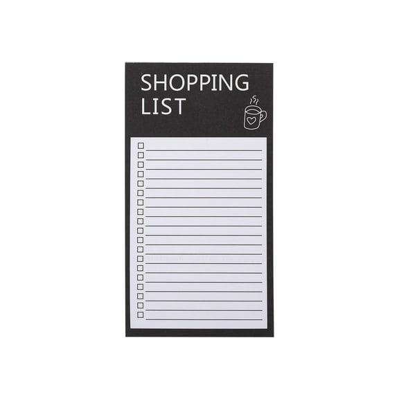 1 Magnetic Notepads – Notepads for Grocery List, Shopping List, To-Do List, Reminders -Strong Magnetic Back- Memo Notepad for Refrigerator,25 Sheets per Pad, 2.95x 5.51 inch,Magnet(Black)