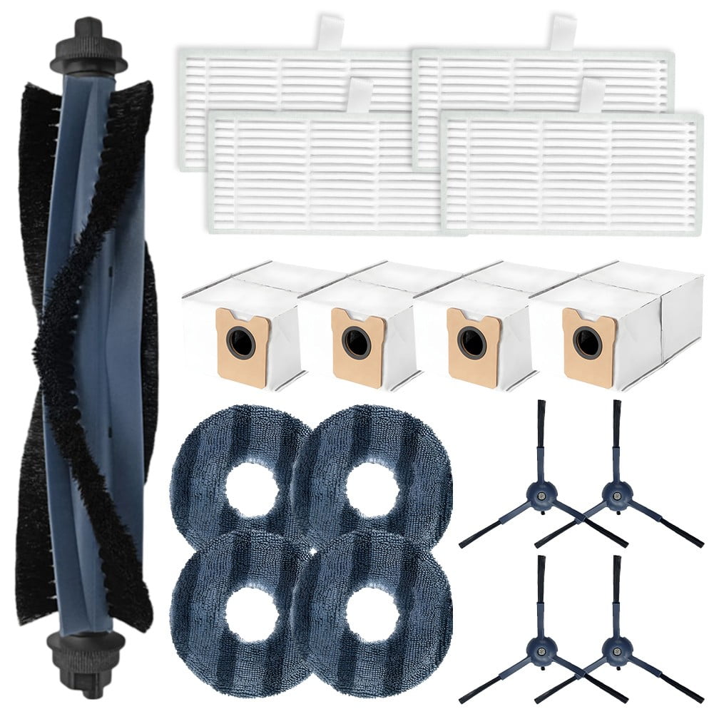 1 Main Brush 8 Side Brush 6 Filter 8 Mop Cloth 8 Dust Bag Kit For Eufy Robot Vacuum For Omni C20 Cleaning Appliance Accessories